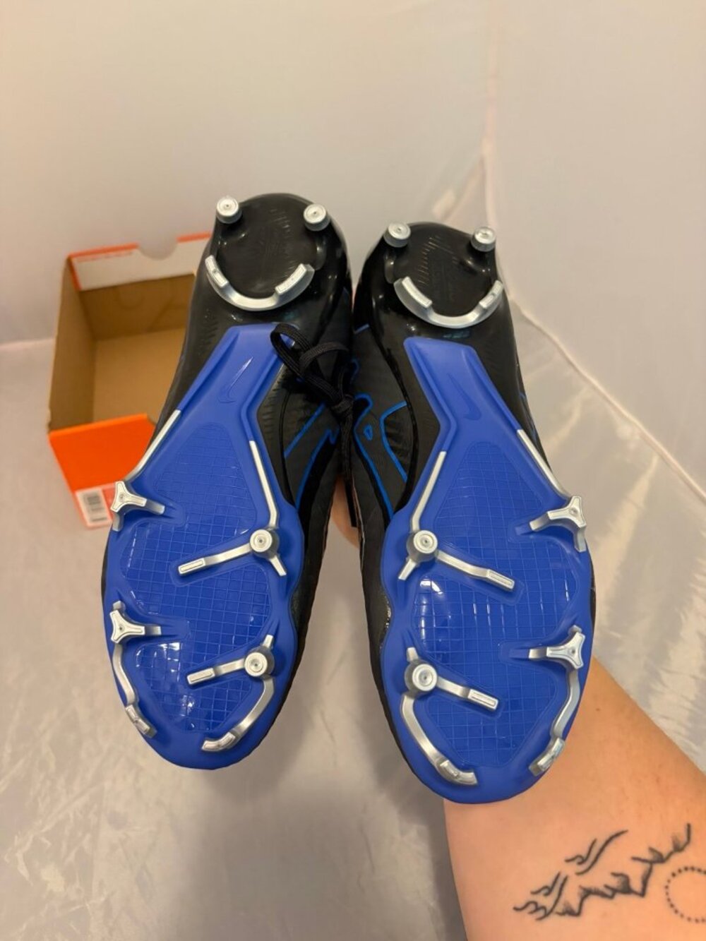 Nike Zoom Vapor 15 Academy black blue soccer cleats men’s size 5.5 DJ5631 040 - Picture 8 of 9